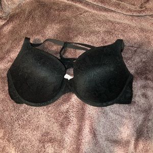 Black lace push up bra